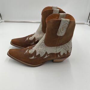 Dingo Womens Cobra Kiss‎ Western Cowgirl Snakeskin Boots Size 11 Leather Ankle